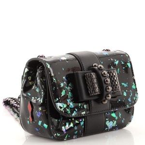 Like New Christian Louboutin Sweet Charity Iridescent Patent Mini Cross Body Bag